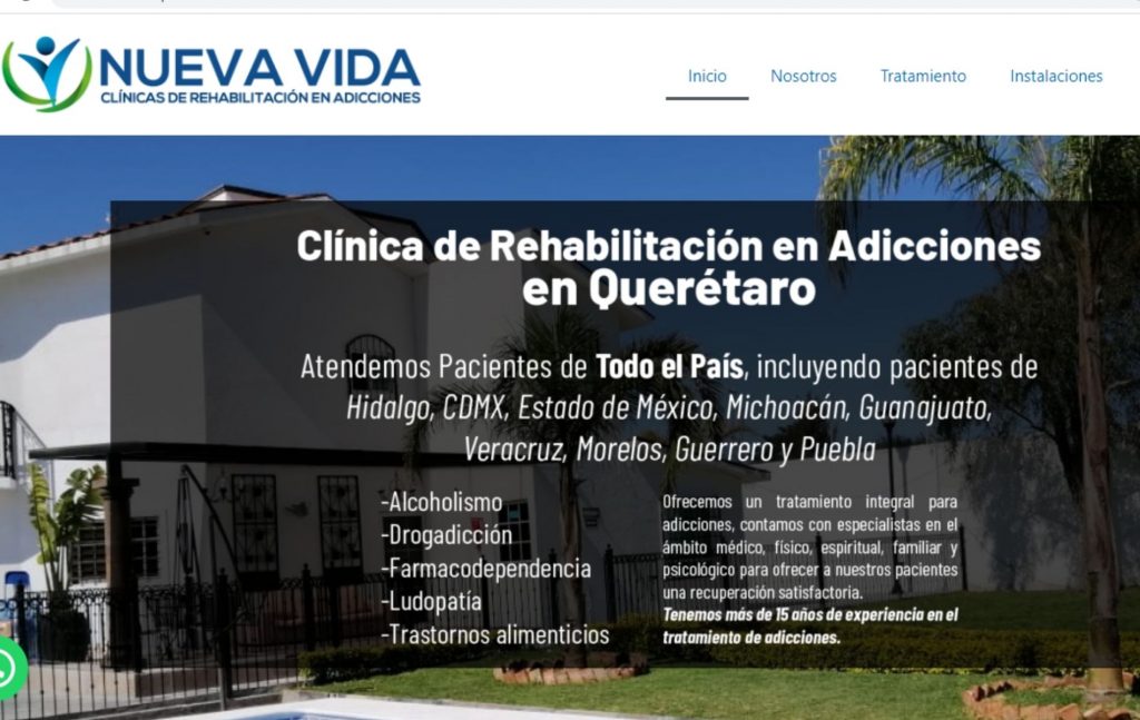 pagina web adicciones